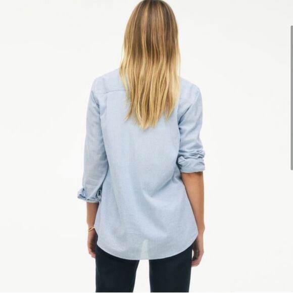 ZARA LIMITED EDITION STRIPED SHIRT BLUE / WHITE - Picture 2 of 3